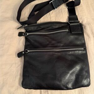 Margot New York Black Leather Crossbody Bag